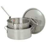 Bayou Classic Pots With Lid And Basket 10 Quart Stainless Steel Fry Pot