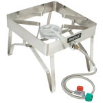 Bayou Classic Stainless Steel Outdoor Patio Propane Stove With High Pressure Propane Gas Burner - 1114