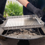 Weber Master Touch 26-Inch Charcoal Grill w/ Gourmet BBQ System Cooking Grate - Smoke - 1500065 - Image 7