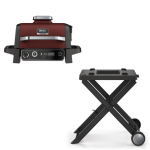 Ninja Woodfire Grill - Red - W/ Collapsible Grill Stand OG701RD + XSKSTAND
