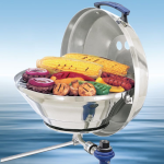 Magma Original Size Marine Kettle Gas Grill on Round Rail Mount - Image 4