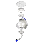 Magma Original Size Marine Kettle Gas Grill on Round Rail Mount - Image 8