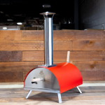 WPPO Le Peppe Portable Red Wood Fired Pizza Oven with Peel - WKE-01-RED