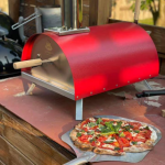 WPPO Le Peppe Portable Red Wood Fired Pizza Oven with Peel - WKE-01-RED - Image 2