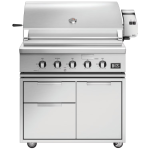 DCS Series 7 36-Inch Propane Gas Grill With Rotisserie On DCS CAD Cart - BH1-36R-L