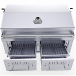 Sunstone Series 42 Inch Natural Gas Hybrid Dual Zone Charcoal/Wood Burning Grill - EMCHDZ42-NG - Image 3