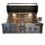 Grand Turbo 40-Inch 6-Burner Built-In Natural Gas Grill With Two Infrared Sear Burners & Rotisserie - B4019BNG - Image 2
