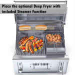 Sunstone Series 30 Inch Natural Gas Burners Hybrid Single Zone Charcoal/Wood Burning W/Infrared Burner Grill - SUNCHSZ30IR-NG - Image 9