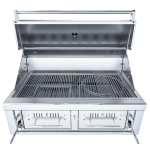 Sunstone Series 42 Inch Propane Hybrid Dual Zone Charcoal/Wood Burning Grill - EMCHDZ42-LP - Image 2