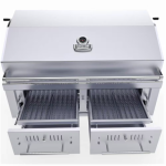 Sunstone Series 42 Inch Propane Hybrid Dual Zone Charcoal/Wood Burning Grill - EMCHDZ42-LP - Image 3