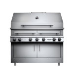 Kalamazoo K1000HB Hybrid Fire Four Burner Marine Grade Built-In Natural Gas Grill W/ Two Meat & Two Plancha Grill Surface Grates - Image 2