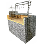 Tagwood BBQ Insert Style Argentine Santa Maria Wood Fire & Charcoal Gaucho Grill Without Firebricks - BBQ09SSFRONT - Image 4