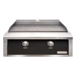 Alfresco 30-Inch Built-In Natural Gas Griddle in Jet Black Gloss - AXE-30GT-NG-S9005