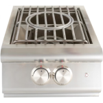 Blaze LTE Built-In Propane High Performance Power Burner w/ Wok Ring & Stainless Steel Lid - BLZ-PBLTE-LP