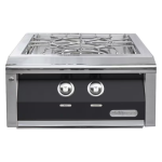 Alfresco 24-Inch Natural Gas Versa Power Cooking System in Jet Black Gloss - AXEVP-NG-S9005