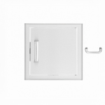 BBQGuys Signature 12-in Stainless Steel Reversible Single Access Door - BBQ-SH-12X12