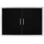 Wildfire 38 X 24 Black 304 SS Double Access Door - WFDDR3824-BSS