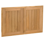 Pacific Teak Cottage 34-Inch Teak Wood Double Access Door - AD2-34C