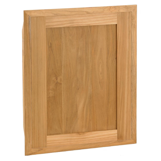 duttpack-37073 Pacific Teak Shaker 18-Inch Teak Wood Single Access Door - Vertical - AD1-18S - Image 1