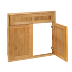 Pacific Teak Millsworks 30 Inch Shaker Panel Double Access Door W/ False Drawer - Image 2