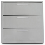 Blaze 30-in Stainless Steel Easy Close Triple Access Drawer w/ LED Lighting - BLZ-30W-3DRW-LT