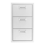 BBQGuys Signature 16-in Stainless Steel Triple Access Drawer - BBQ-DRW3 - Image 3
