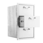 BBQGuys Signature 16-in Stainless Steel Triple Access Drawer - BBQ-DRW3 - Image 10