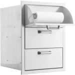 BBQGuys Signature 16-in Stainless Steel Double Access Drawer w/ Paper Towel Dispenser - BBQ-DRW3-PTH - Image 4