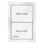 Bull 15-Inch Stainless Steel Double Access Drawer W/ Reveal - 56990