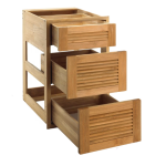 Pacific Teak Millworks 18 Inch Louvered Triple Drawer - Image 2