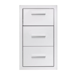 Summerset 17 Inch Vertical 2-Drawer & Paper Towel Holder Combo Masonry - TDC-17M