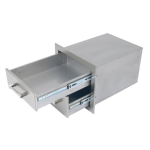 Alfresco 17-Inch Stainless Steel Soft-Close Double Drawer - AXE-2DR-SC - Image 2