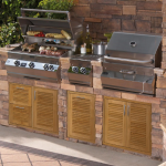 Pacific Teak Louvered 18-Inch Teak Wood Double Access Drawer - UD2V-18L - Image 3