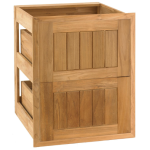 Pacific Teak Cottage 18-Inch Teak Wood Double Access Drawer - UD2V-18C