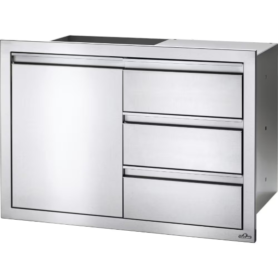 duttpack-37723 Napoleon 36 Inch Single Door & Triple Drawer - BI-3624-1D3DR - Image 1