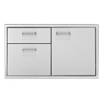 Delta Heat 30-Inch Stainless Steel Access Door & Double Drawer Combo - DHDD302-B