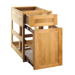 Pacific Teak Millworks 18 Inch Shaker Panel Drawer/Pullout Combo - Image 2