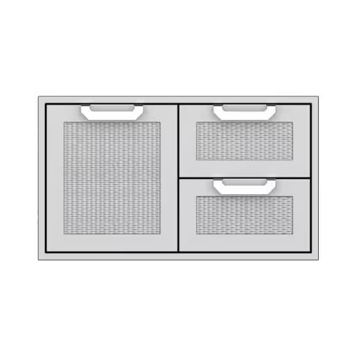 duttpack-37807 Hestan 36-Inch Double Drawer And Single Storage Door Combo - Steeletto - AGSDR36 - Image 1