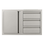 RCS Valiant Triple Drawers w/ Soft Close Left Hinge Single Door - VDC2SCL