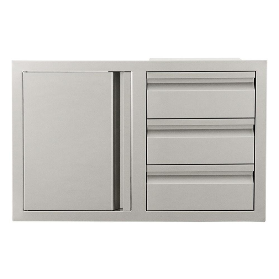 duttpack-37832 RCS Valiant Triple Drawers w/ Soft Close Left Hinge Single Door - VDC2SCL - Image 1