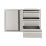 RCS Valiant Triple Drawers w/ Soft Close Left Hinge Single Door - VDC2SCL - Image 4