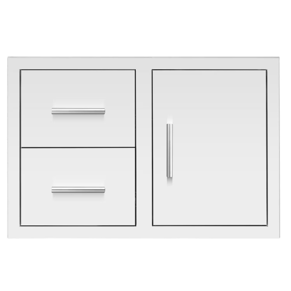 duttpack-37855 Summerset 33 Inch 2-Drawer & Access Door Combo Masonry Frame Return - DC2-33M - Image 1