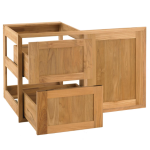 Pacific Teak Shaker 35-Inch Teak Wood Access Door and Double Drawer Combo - CO21-35S - Image 2