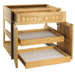 Pacific Teak Millworks 30 Inch Cottage Panel 1 Drawer/2 Door Combo W/ 2 Rollout Trays - Image 2