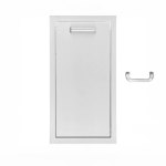 BBQGuys Signature 13-in Stainless Steel Narrow Roll-Out Trash Bin - BBQ-TRNW-DRW