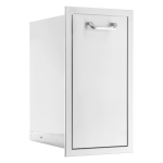 BBQGuys Signature 13-in Stainless Steel Narrow Roll-Out Trash Bin - BBQ-TRNW-DRW - Image 8