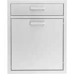 BBQGuys Signature 20-in Stainless Steel Single Drawer w/ Roll-Out Trash & Recycling Bin Combo - BBQ-TR-DR1 - Image 2