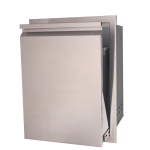 RCS Valiant Series 20-Inch Roll-Out Stainless Steel Trash / Recycling Bin - VTD1