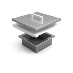 Hestan 6-Inch Countertop Trash Chute With Cutting Board - Steeletto - AGTC