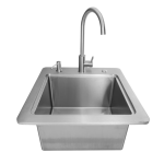 Coyote 21 Inch Sink w/ Drain, Faucet & Soap Dispenser - C3SINKF21